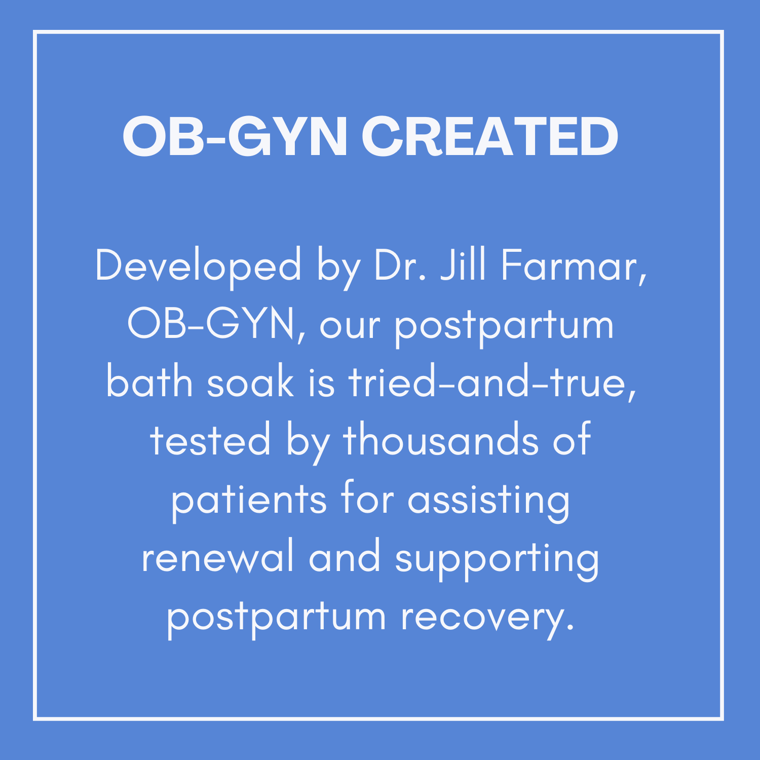 postpartum bath soak created by OBGYN