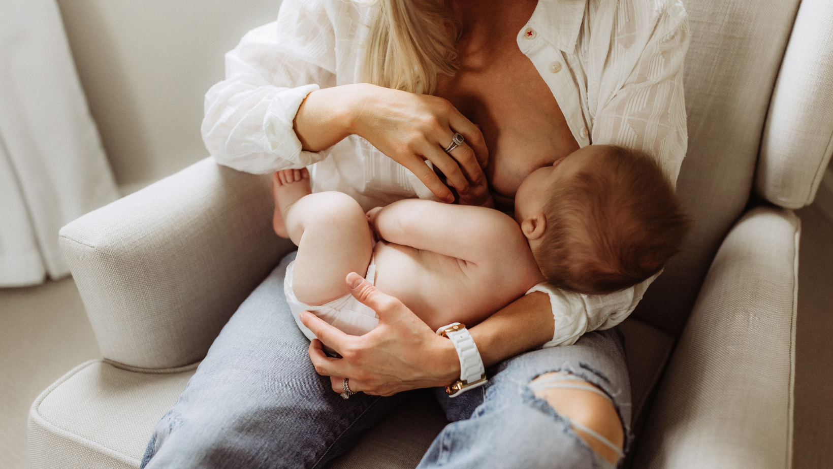 mother weaning breastfeeding baby